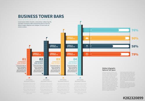 Corporate Tower Bars Info Chart - 282320899 - 282320899