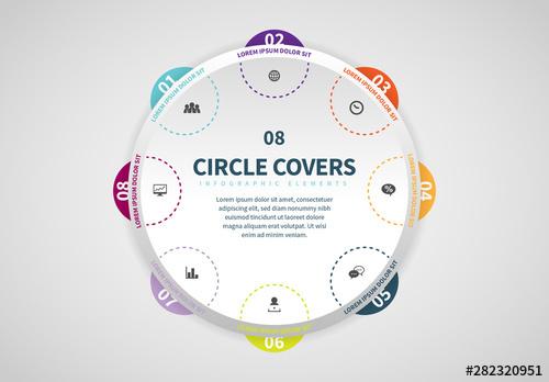 Circle Info Chart with 8 Icons - 282320951 - 282320951