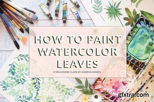 How to paint watercolor leaves