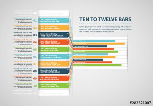 10 or 12 Bar Colorful Info Chart - 282321007 - 282321007