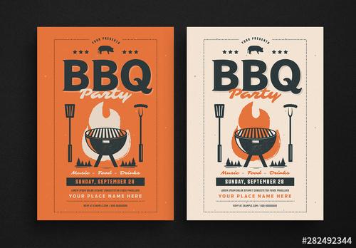 BBQ Party Event Flyer Layout - 282492344 - 282492344