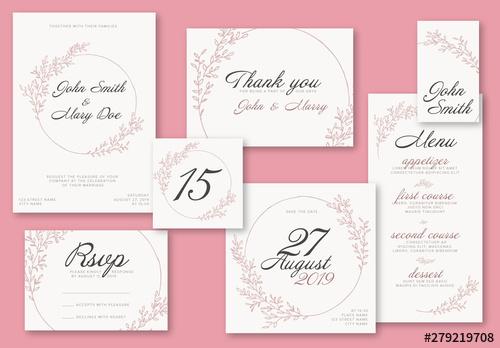 Wedding Suite with Floral Elements - 279219708 - 279219708