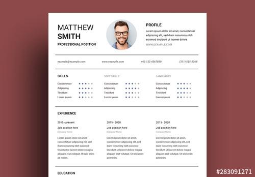 Resume with Three Column Layout - 283091271 - 283091271