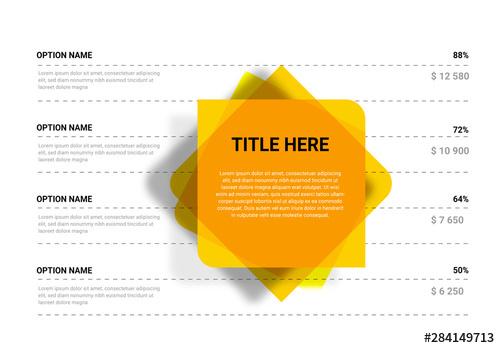 Info Chart Table Layout with Orange Graphic - 284149713 - 284149713