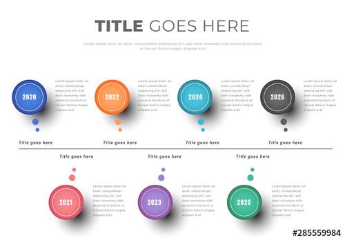 Info Chart Layout with Colorful Circles - 285559984 - 285559984