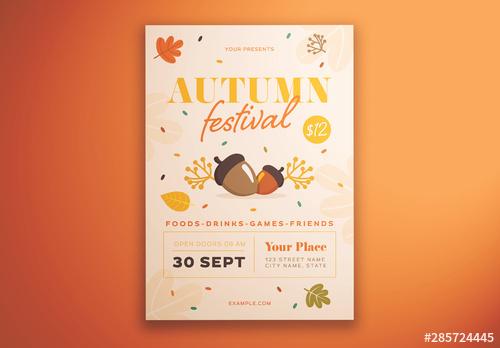 Autumn Festival Graphic Flyer Layout - 285724445 - 285724445