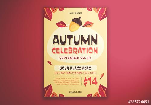 Autumn Celebration Graphic Flyer Layout - 285724451 - 285724451