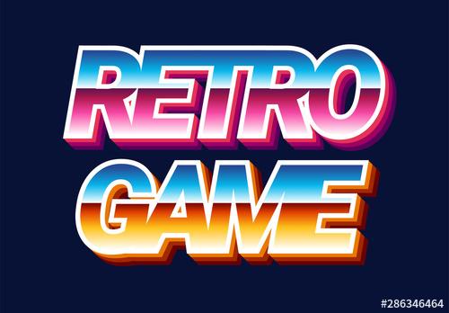 80s Retro Futurism Text Effect - 286346464 - 286346464