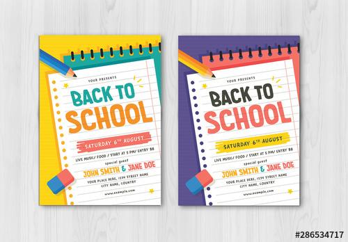 Back to School Graphic Flyer - 286534717 - 286534717