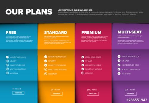 Plan Comparason Infographic Layout - 286551942 - 286551942