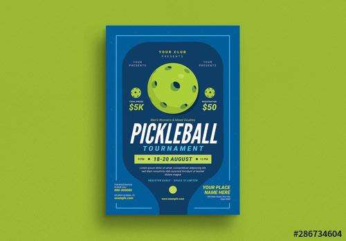 Pickle Ball Tournament Event Graphic Flyer Layout - 286734604 - 286734604