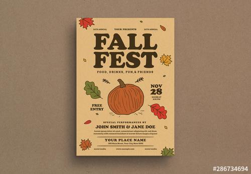 Fall Festival Event Graphic Flyer Layout - 286734694 - 286734694