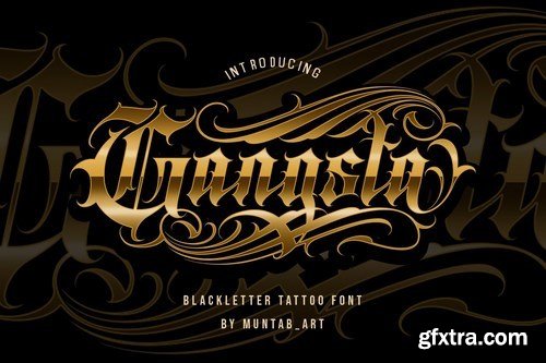 CM - Gangsta Typeface Tattoo Fonts 4387971