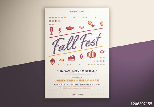 Fall Festival Graphic Flyer Layout - 286892155 - 286892155