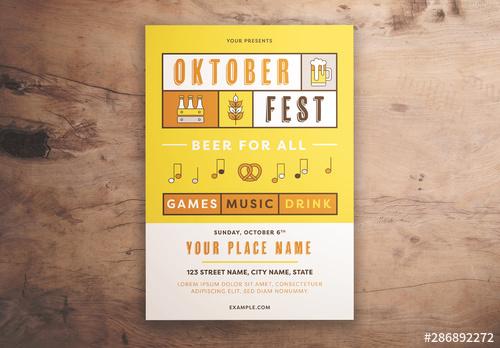 Oktoberfest Event Graphic Flyer Layout - 286892272 - 286892272