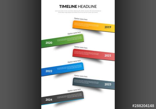 Vertical Timeline Layout with Colorful Labels - 288204148 - 288204148