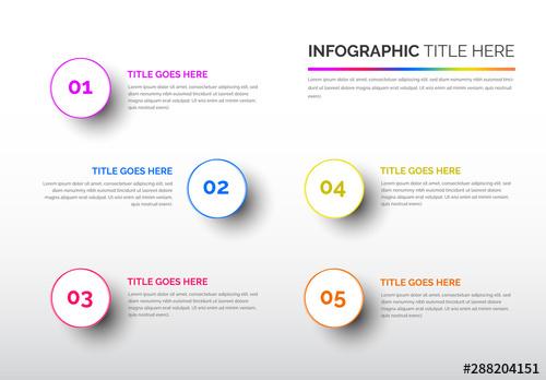 Info Chart Layout with Colorful Circles - 288204151 - 288204151