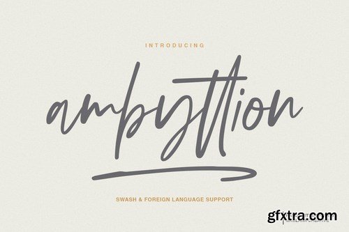 Ambyttion - Swash Handwritten Font