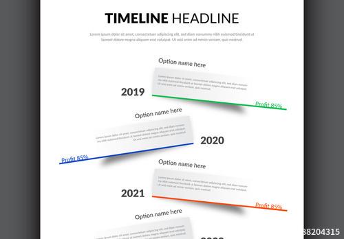 Vertical Timeline Layout with Six Options - 288204315 - 288204315