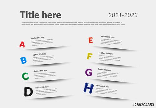 Info Chart Layout with Alphabet Accents - 288204353 - 288204353