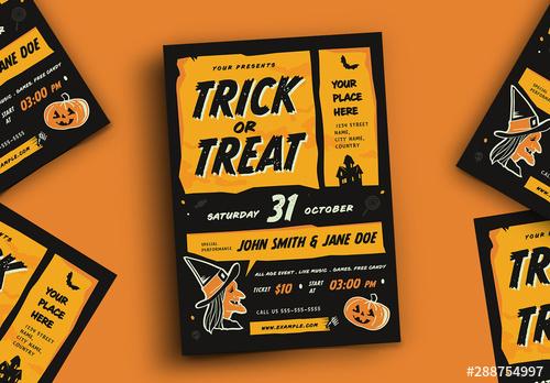 Trick or Treat Halloween Event Flyer - 288754997 - 288754997