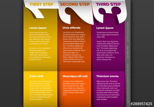 Three Steps Info Chart Layout - 288957425 - 288957425