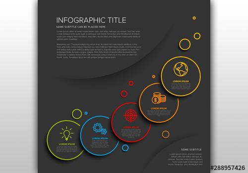 Info Chart Layout with Circle Elements - 288957426 - 288957426