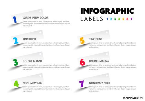 Info Chart Layout with Seven Colorful Options - 289540829 - 289540829