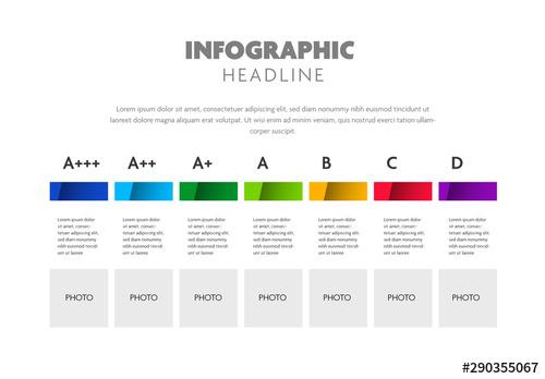 Infographic with Colorful Stripes - 290355067 - 290355067