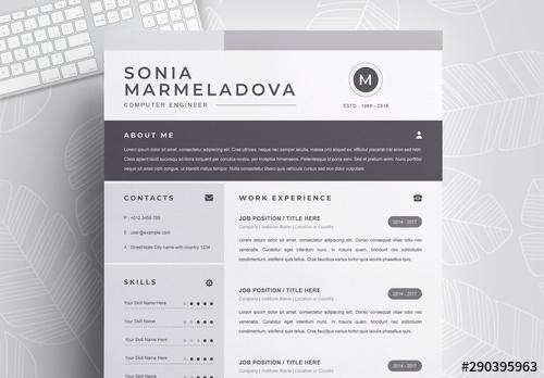 Grey Resume Layout - 290395963 - 290395963