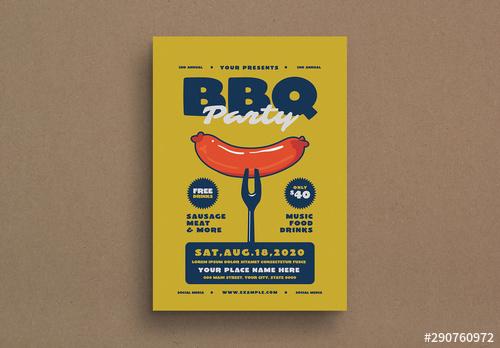 Barbecue Party Event Flyer Layout - 290760972 - 290760972