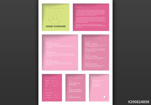 Color Blocking Resume Layout - 290824898 - 290824898