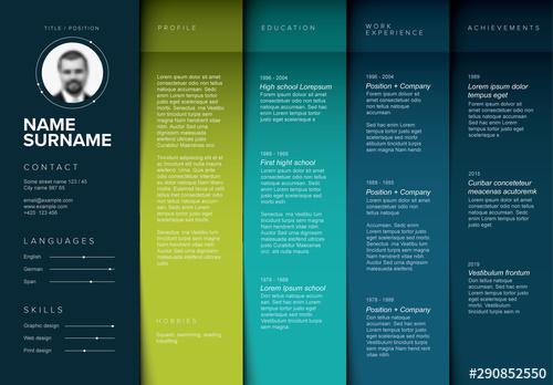 Teal Horizontal Infographic Layout - 290852550 - 290852550