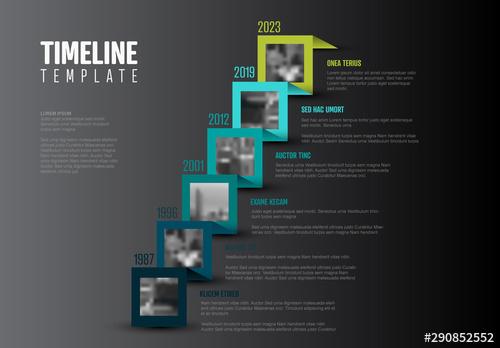 Timeline Infographic with Photos Layout - 290852552 - 290852552