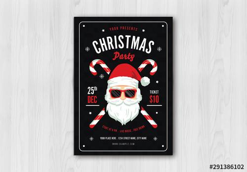 Christmas Party Graphic Flyer Layout - 291386102 - 291386102