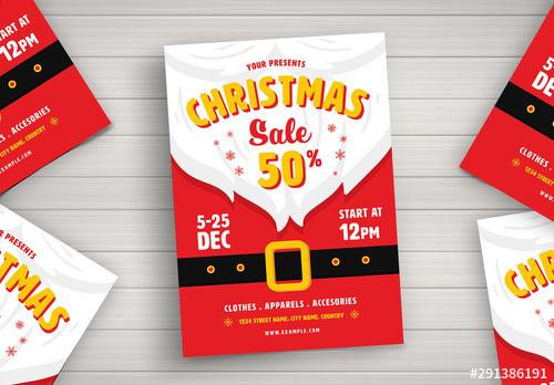 Christmas Sale Graphic Flyer Layout - 291386191 - 291386191