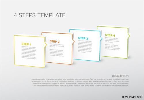 Four Steps Instructions Infographic - 291545780 - 291545780