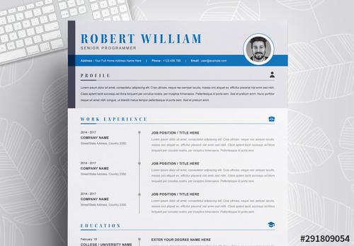 Clean and Professional Resume Layout - 291809054 - 291809054