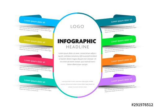 Info Chart Layout with 8 Colorful Options - 291976512 - 291976512