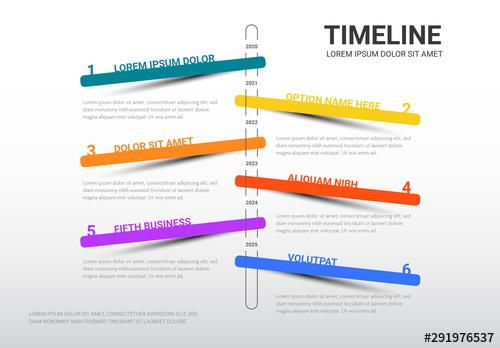 Info Chart Timeline Layout with Colorful Bars - 291976537 - 291976537