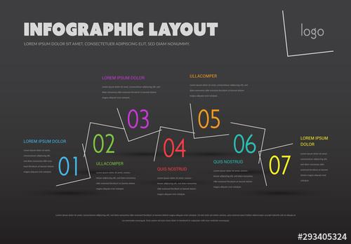 Infographic Layout with Colorful Numbers - 293405324 - 293405324