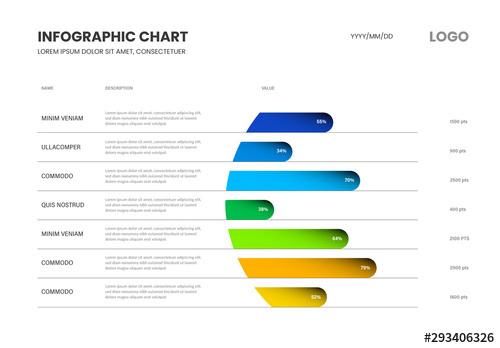 Infograph Table with Colorful Chart - 293406326 - 293406326