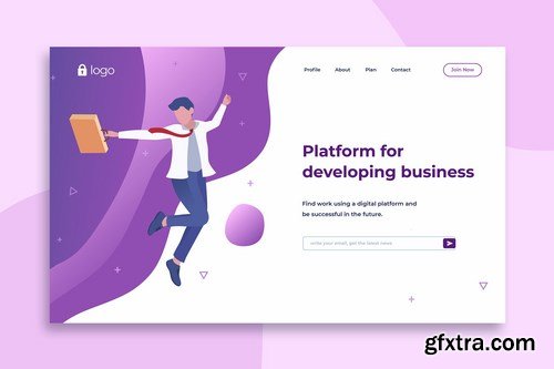 Flat Illustration Landing Pages Pack