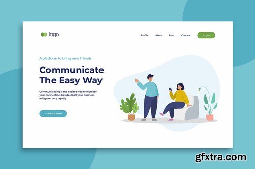 Flat Illustration Landing Pages Pack