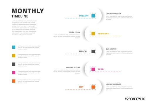 Timeline Info Chart Layout with Legend - 293837910 - 293837910