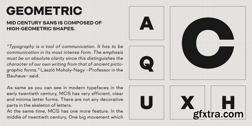 Mid Century Sans Font Family