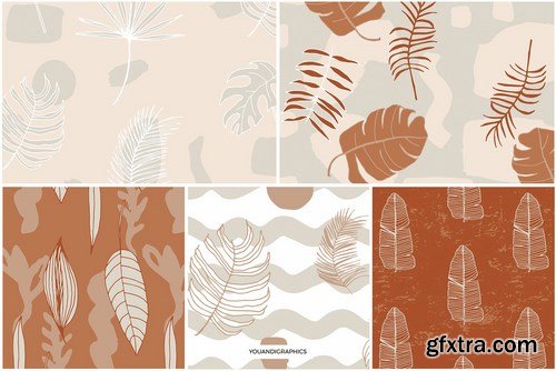 Tropical Jungle Patterns & Elements