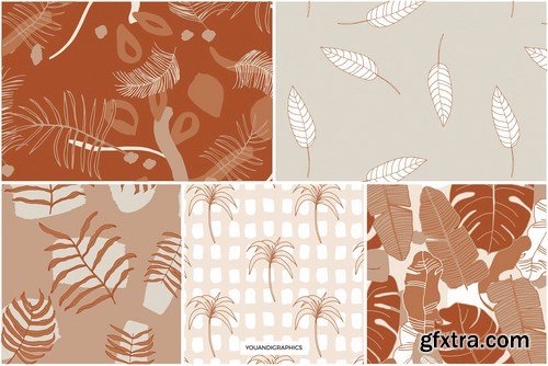 Tropical Jungle Patterns & Elements