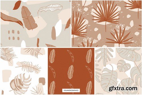 Tropical Jungle Patterns & Elements