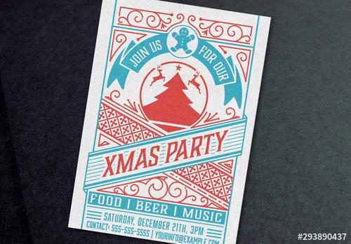 Christmas Event Poster Layout - 293890437 - 293890437